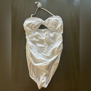 NWT Elegant White Swimsuit with cut out design size large